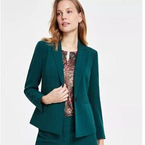 NEW KASPER Women's Petite Notched Collar One-Button Blazer